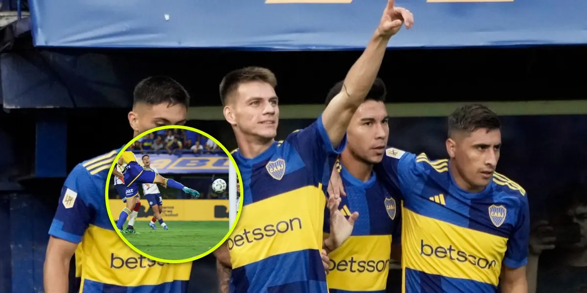 El delantero uruguayo empujó sobre la línea otra vez el balón, quitandole el gol a su compañero.
