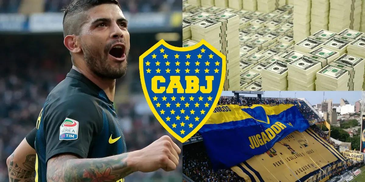 El mediocampista con pasado en Inter de Milan podría perder una gran cantidad de dinero si acepta la oferta de Boca.