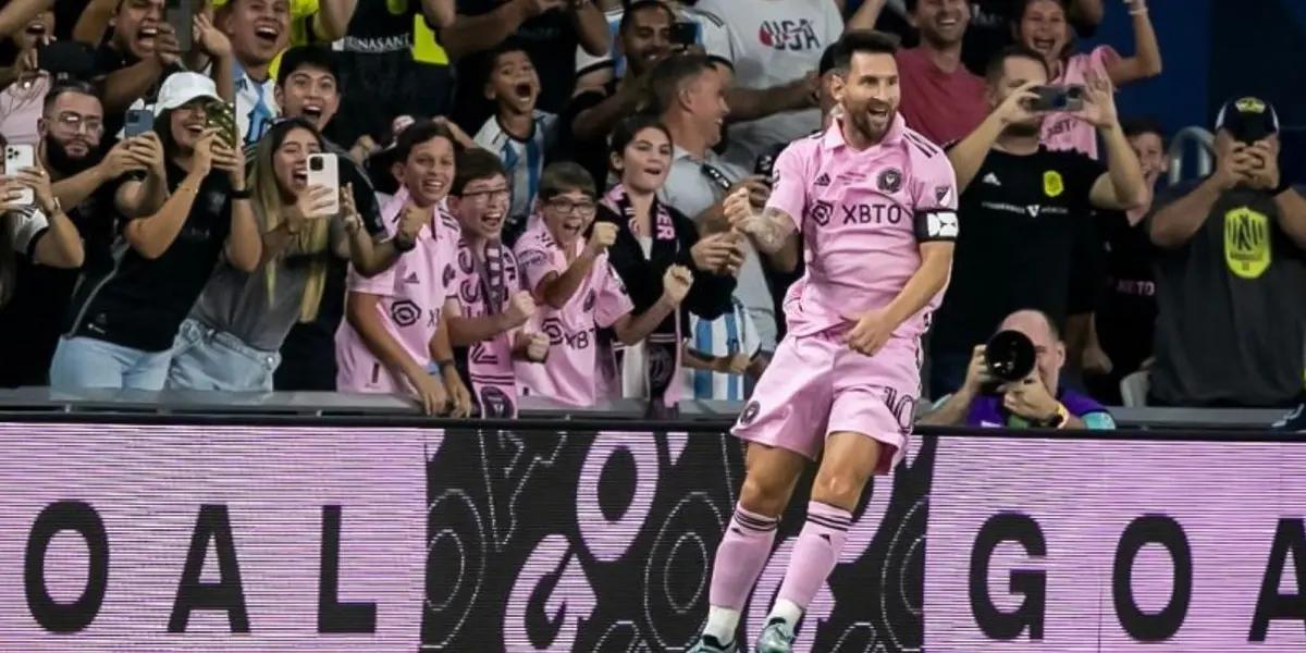 El mejor jugador del mundo abrió la cuenta para que el Inter Miami se adelante en el marcador y haga delirar a todo un país.