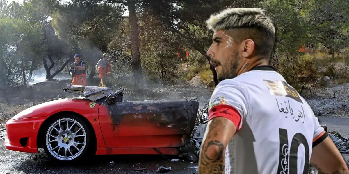 Éver Banega no es un jugador que esté muy familiarizado con los coches y su historial lo confirma.