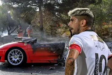 Éver Banega no es un jugador que esté muy familiarizado con los coches y su historial lo confirma.