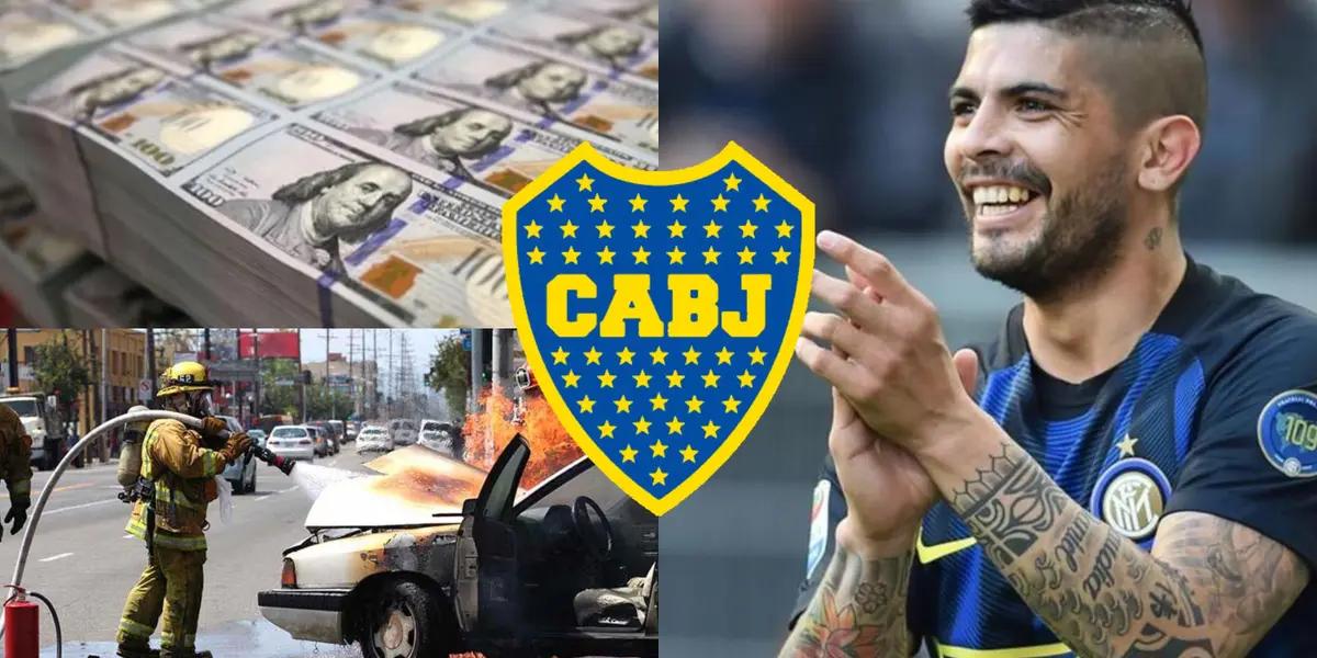 Éver Banega tuvo un grave accidente con uno de sus coches de lujo hace unos años atrás.