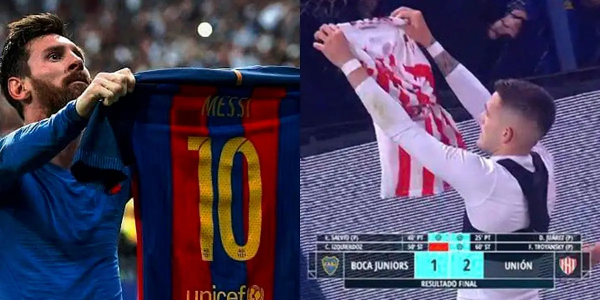 Luego de convertir el gol agónico para la victoria de la visita, pensó que era Messi, y le gritó el gol a toda la hinchada xeneize