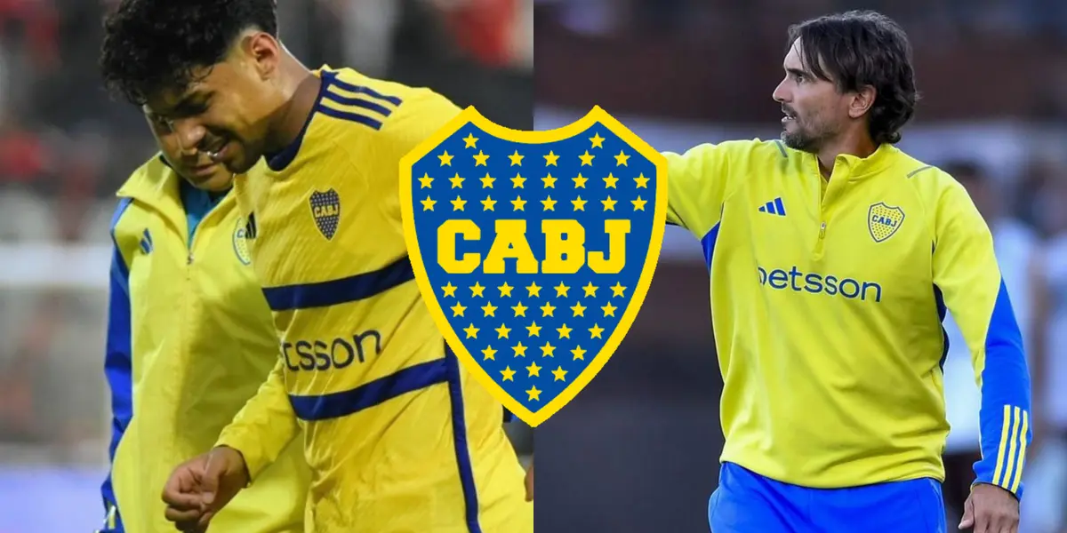 Diego Martínez dando indicaciones junto a Cristian Medina.