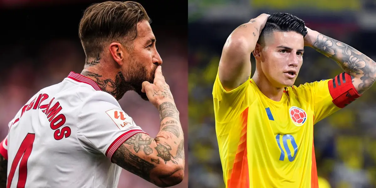 James Rodríguez y Sergio Ramos