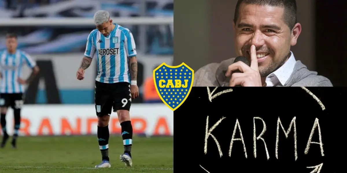 El delantero de Racing no la está pasando nada bien tras haber chicaneado con Boca.