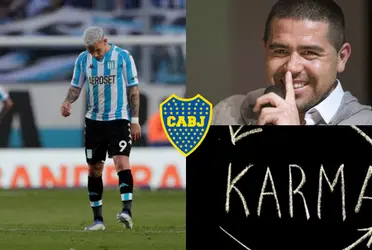 El delantero de Racing no la está pasando nada bien tras haber chicaneado con Boca.