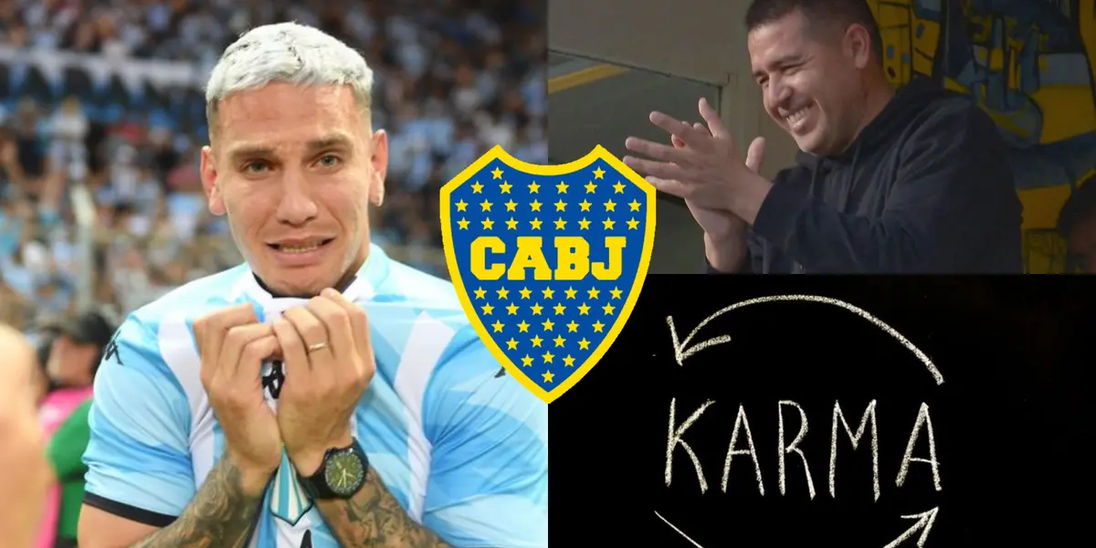 El delantero de Racing se cansó de chicanear a Boca, ahora le llega el karma.