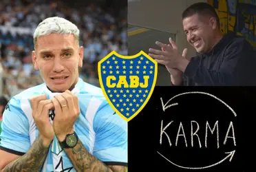 El delantero de Racing se cansó de chicanear a Boca, ahora le llega el karma.