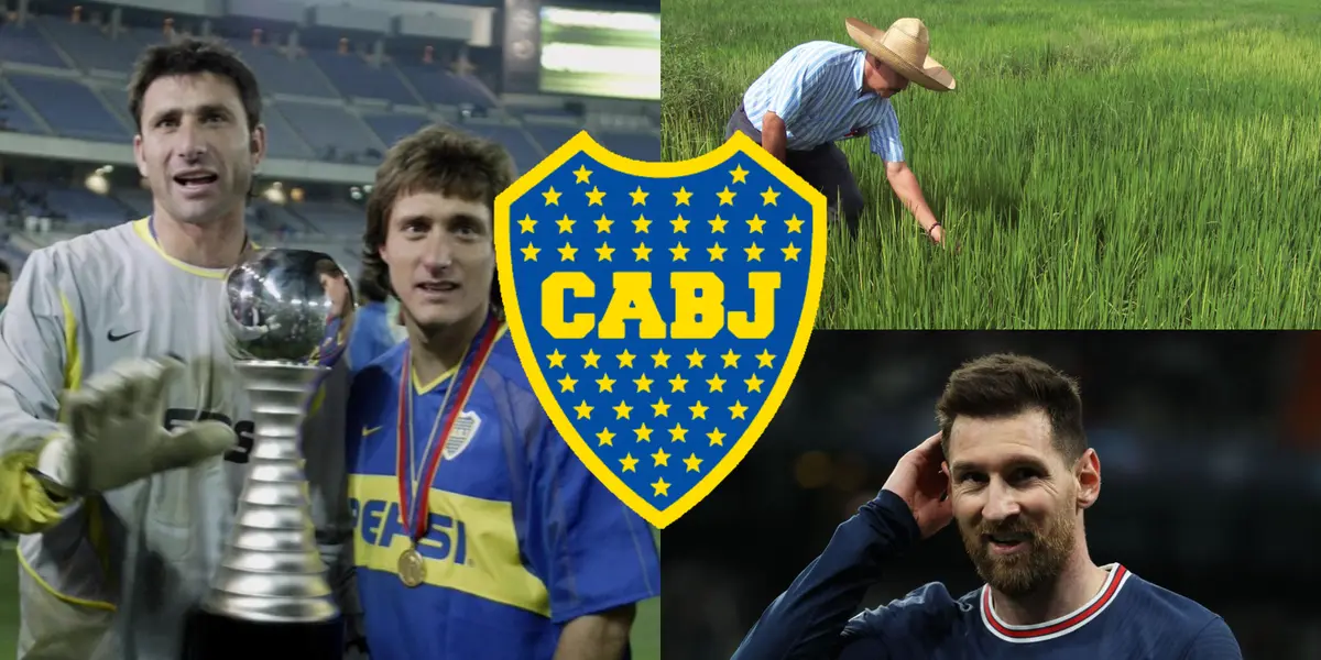 El ex Boca que se gana la vida en el campo.