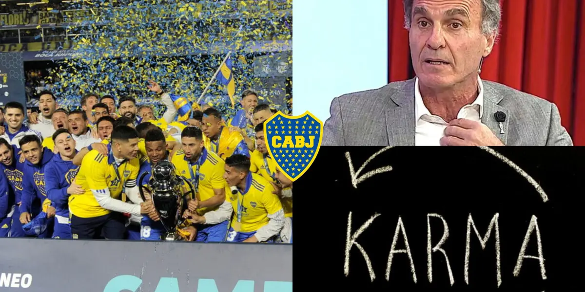 El ex futbolista de la Selección Argentina se había burlado de Boca y ahora le llega el karma tras la coronación del equipo de Riquelme.