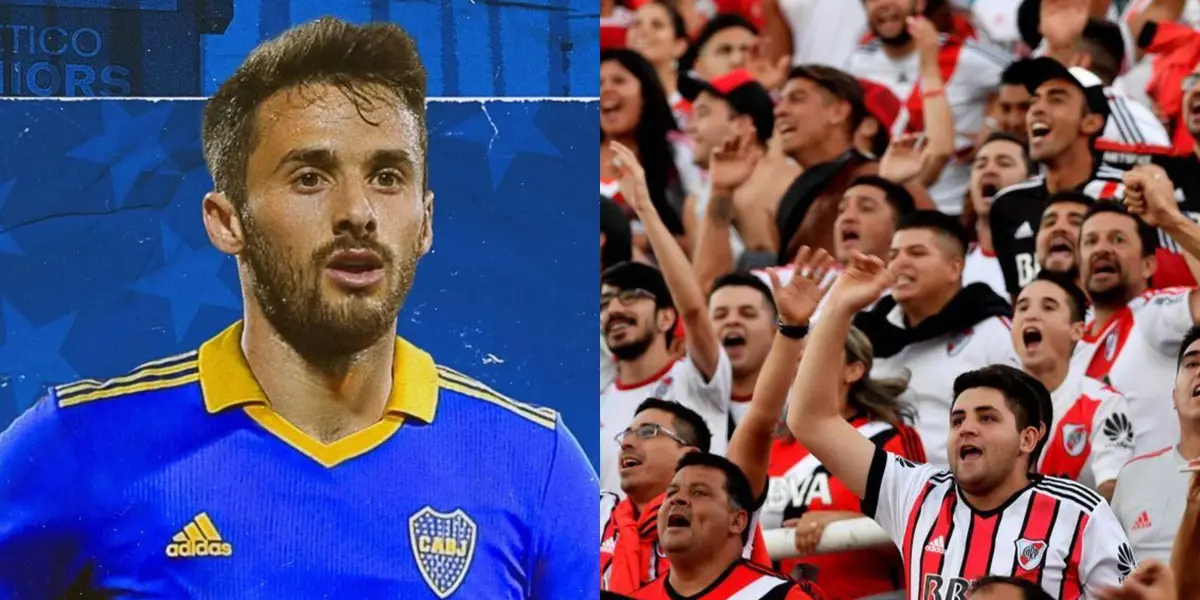 El ex River dejó un claro guiño a la hora de ser presentado como futbolista de Boca Juniors.