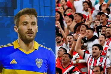 El ex River dejó un claro guiño a la hora de ser presentado como futbolista de Boca Juniors.