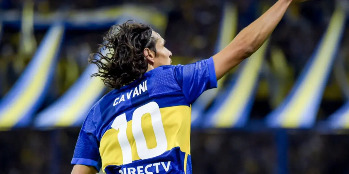 El gesto de Cavani con Estudiantes.