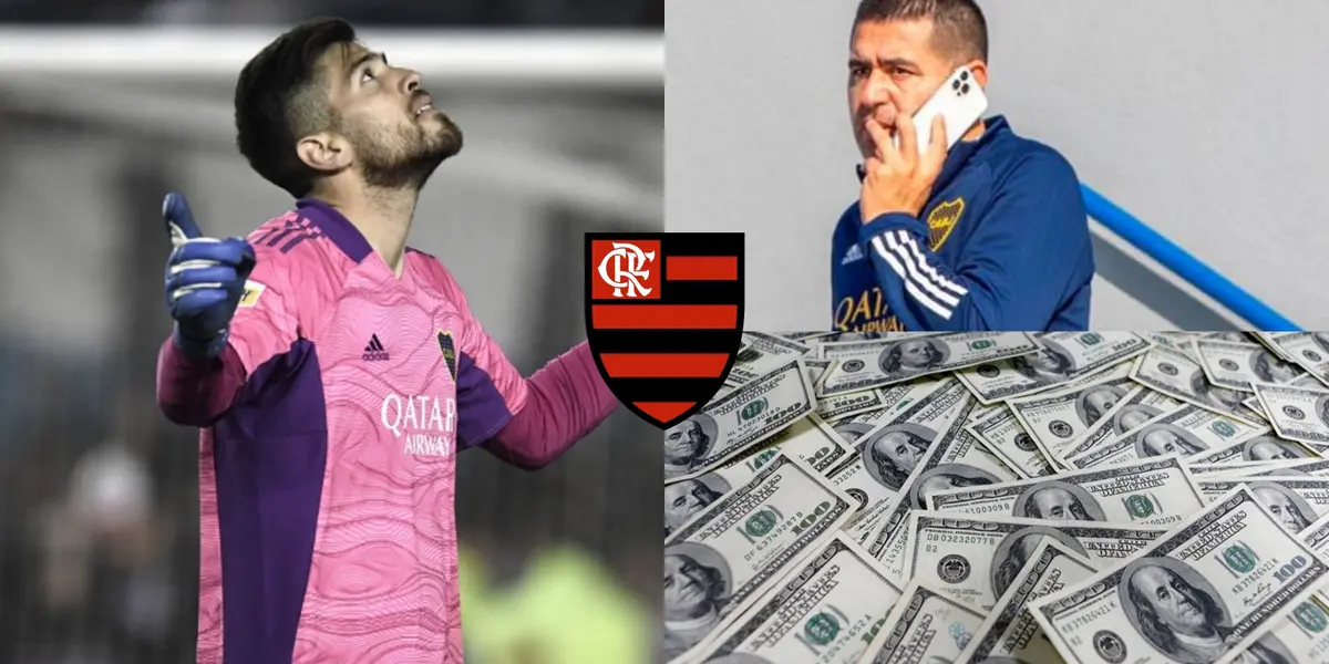 El guardameta del Xeneize pide alrededor de 3 millones para seguir en el club y lo que podría ofrecer Flamengo, uno de sus competidores.