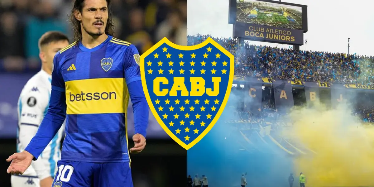 El mensaje de la hinchada de Boca a Cavani.