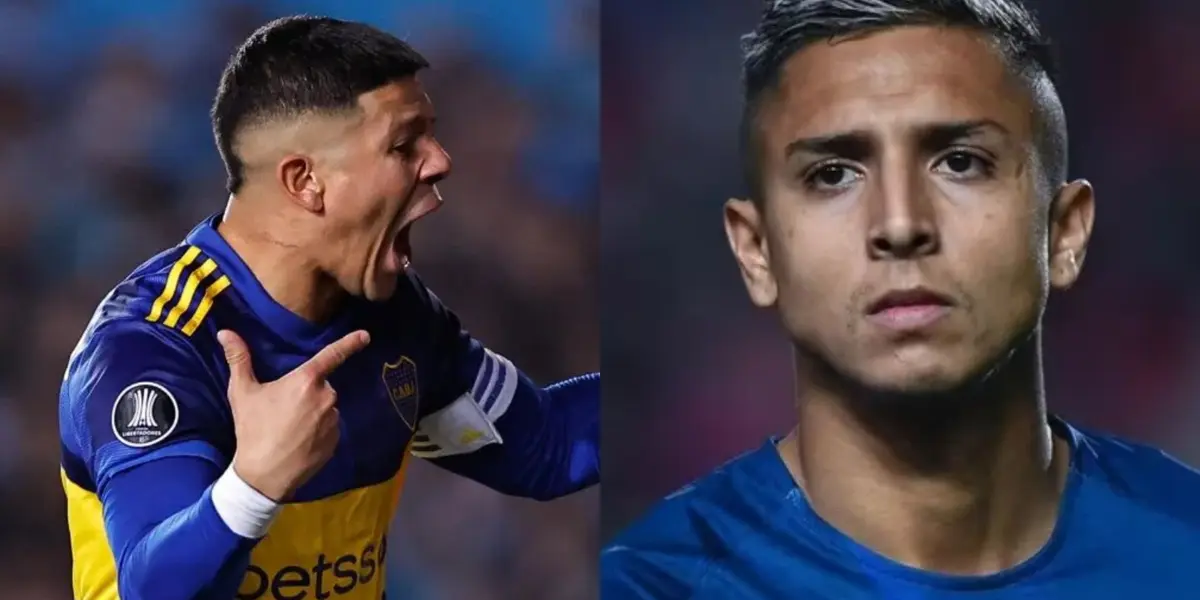 El zaguero central tuvo un gesto particular luego de haber saludado a Agustín Almendra previo al Boca-Racing.