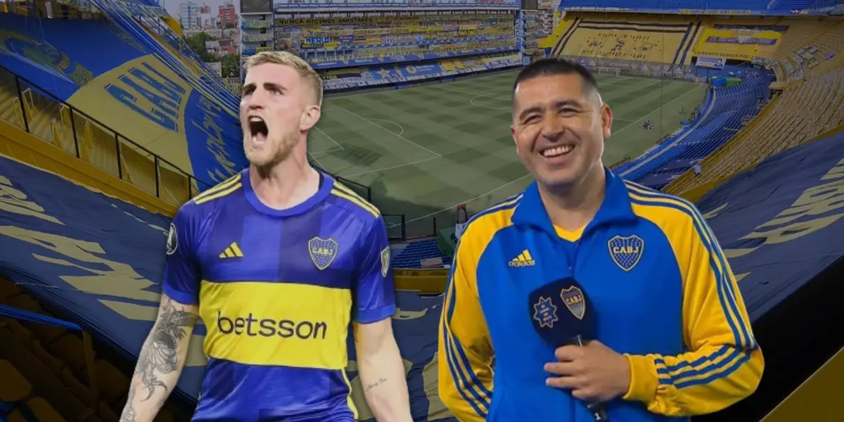 Nicolás Valentini y Juan Román Riquelme.