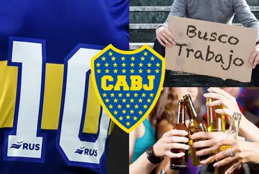 Pudo haber sido un jugador muy importante en Boca Juniors, pero le ganó el amor por la fiesta y hoy se queda sin trabajo.