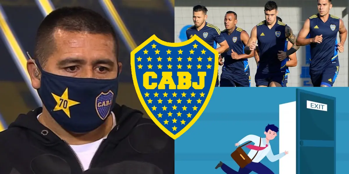 Riquelme con barbijo junto a distintos jugadores de Boca en pleno entrenamiento.