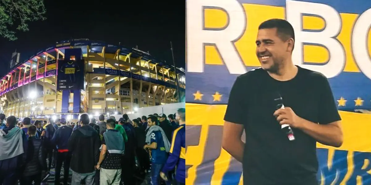 Un deportista argentino visitó La Bombonera en la noche del domingo y tuvo un encuentro con Juan Román Riquelme, uno de sus ídolos.