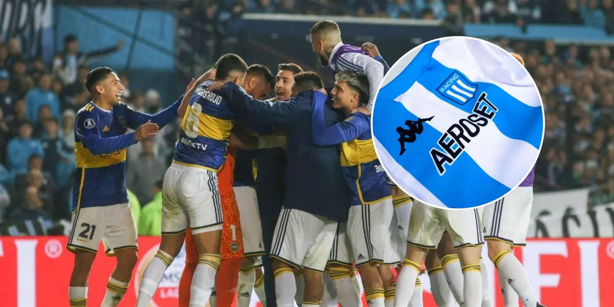 Un futbolista que aún pertenece a Racing, festejó el pasaje de Boca Juniors a semifinales de la Copa Libertadores. ¿De quién se trata?