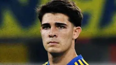 Vicente Taborda con la camiseta de Boca.